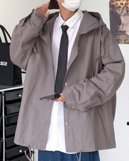 Męska kurtka przejściowa oversize z kapturem