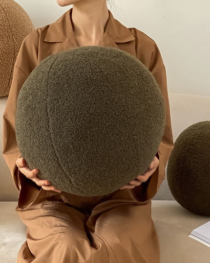 Poduszka dekoracyjna wełniana w ciepłych kolorach