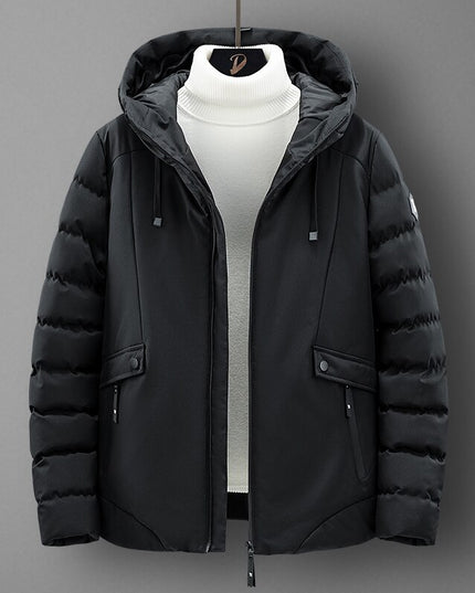 Męska kurtka zimowa pikowana z kapturem