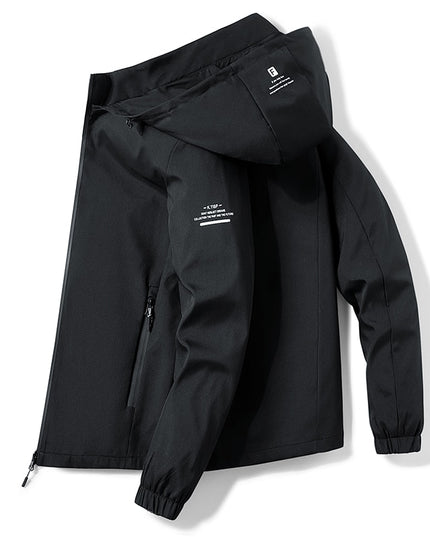 Męska kurtka przejściowa klasyczna z kapturem