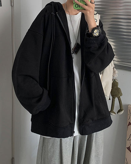 Męska bluza oversize rozpinana z kapturem