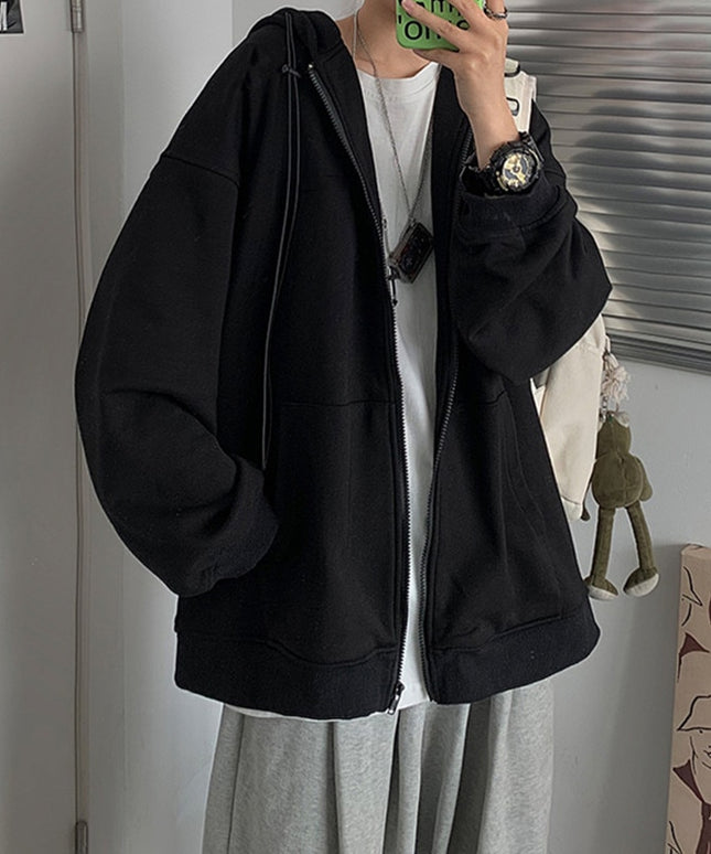 Męska bluza oversize rozpinana z kapturem