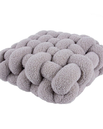 Poduszka dekoracyjna pluszowa węzeł