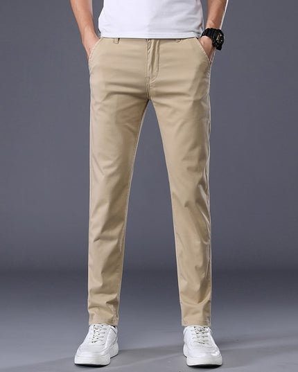 Męskie spodnie eleganckie o prostym kroju