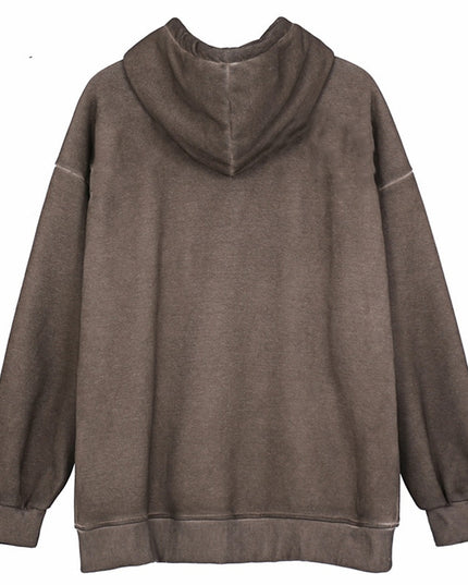 Męska bluza rozpinana z efektem postarzenia