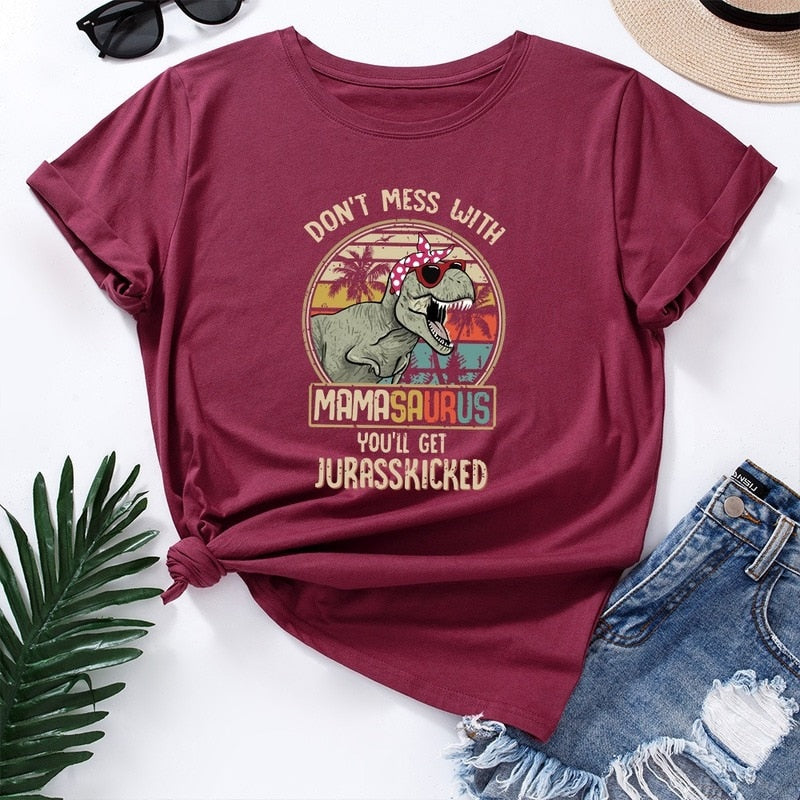 Damski T-shirt klasyczny z nadrukiem dla mamy