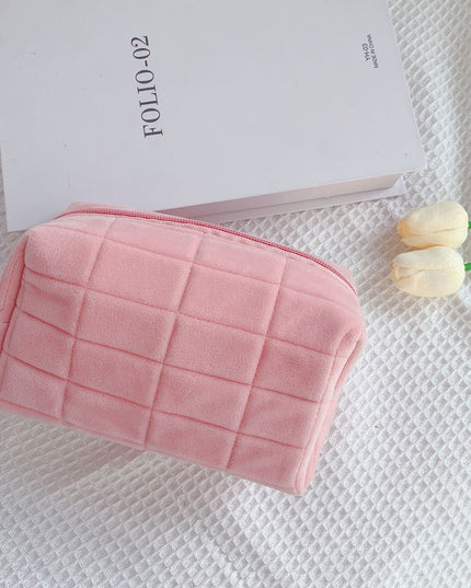 Kosmetyczka pluszowa organizator na przybory do makijażu