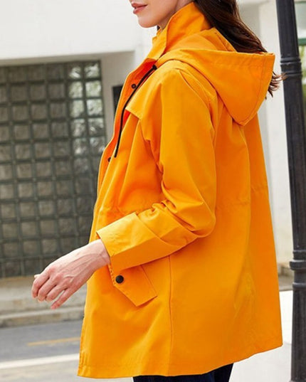 Damska kurtka przejściowa pomarańczowa