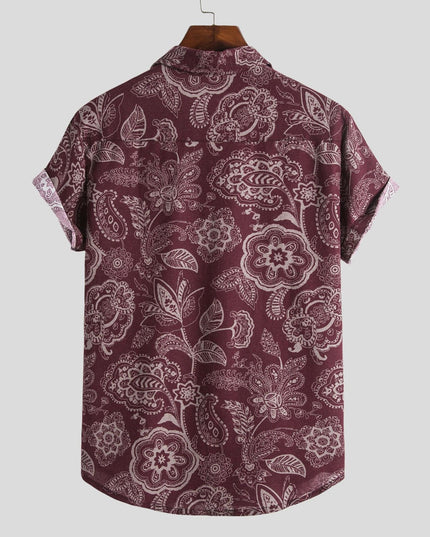 Męska koszula letnia we wzory