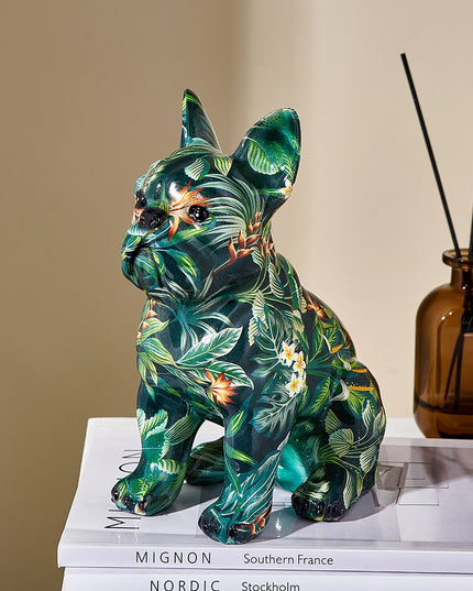 Figurka dekoracyjna kolorowa pies graffiti