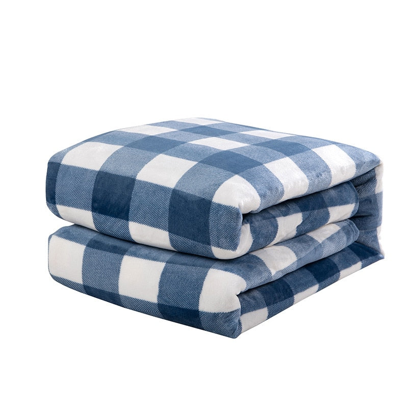 Koc flanelowy w kratkę