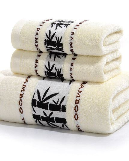 Ręcznik łazienkowy bambusowy ze wzorem zestaw