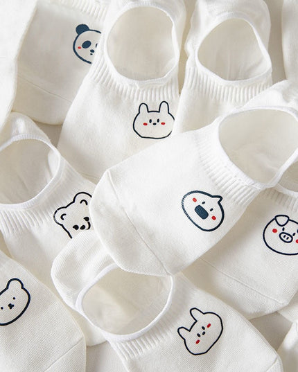 Skarpetki damskie białe stopki 10 par