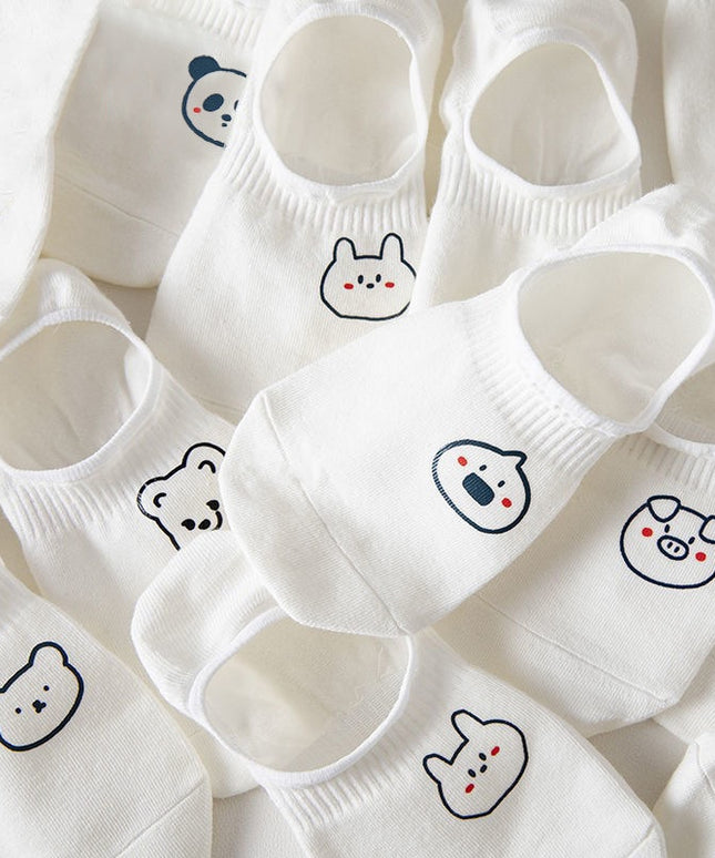 Skarpetki damskie białe stopki 10 par