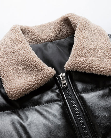 Męska kurtka zimowa z polarowym kołnierzem