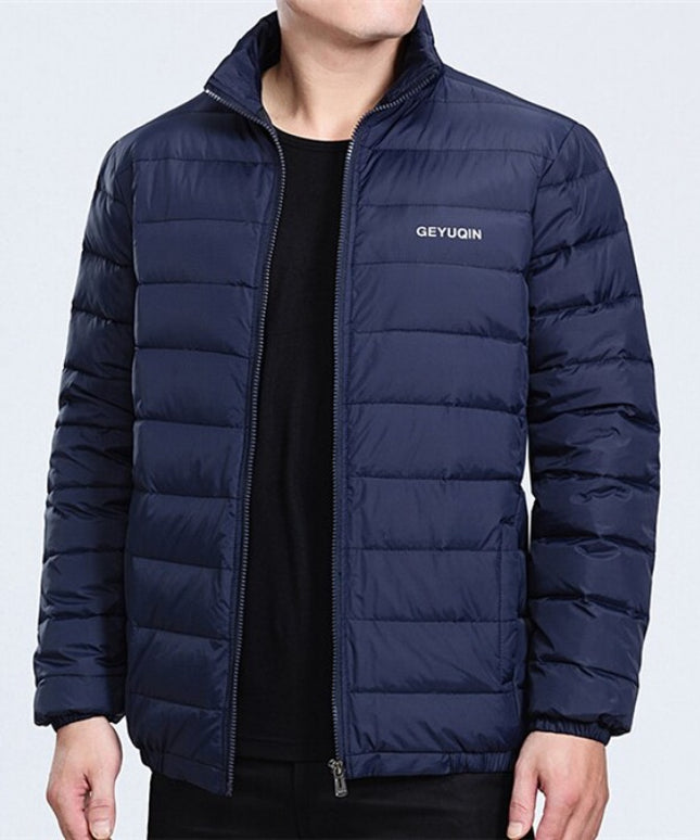 Męska kurtka zimowa pikowana ze stójką