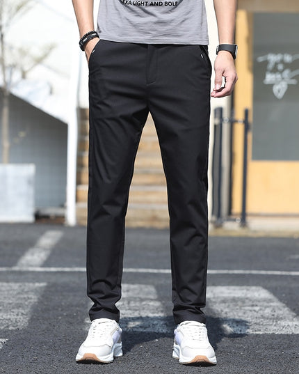 Męskie spodnie eleganckie z prostymi nogawkami