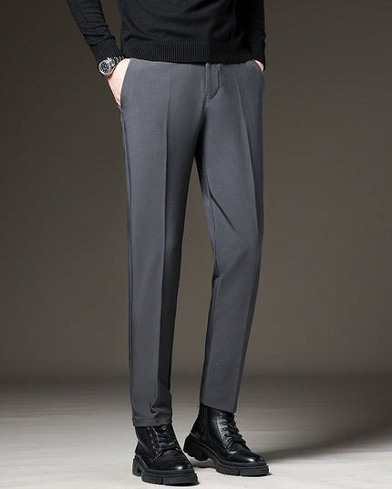 Męskie spodnie chinosy garniturowe z kieszeniami