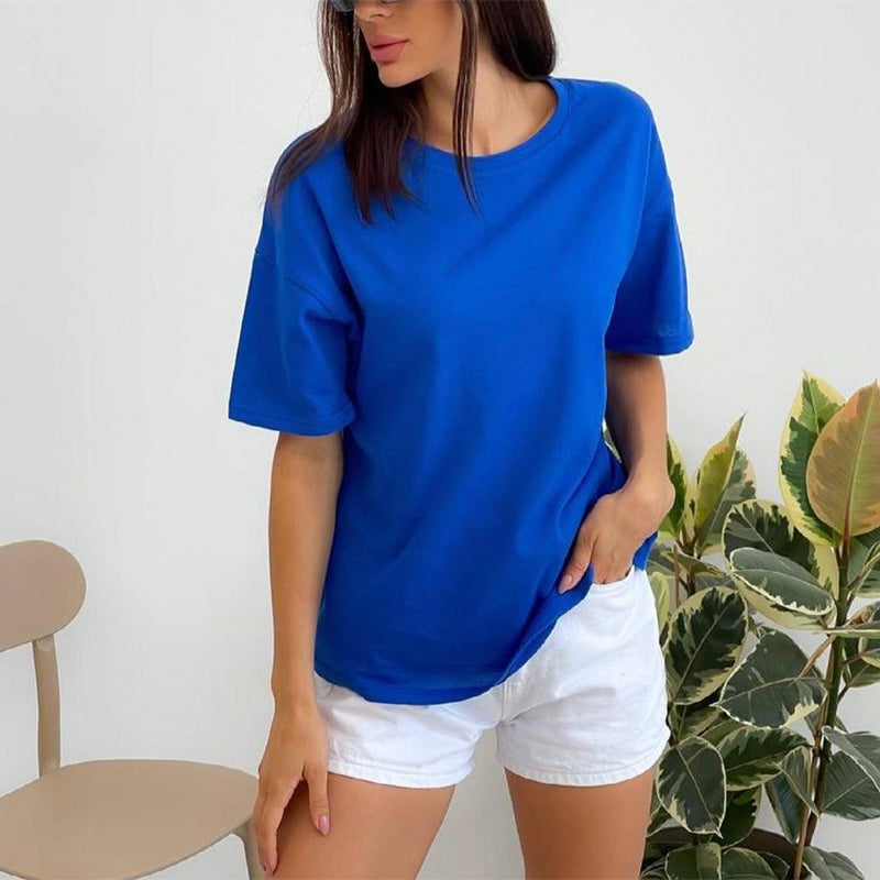 Damski T-shirt bawełniany oversize