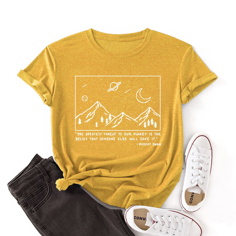 Damski T-shirt z nadrukiem z motywem nocnego nieba