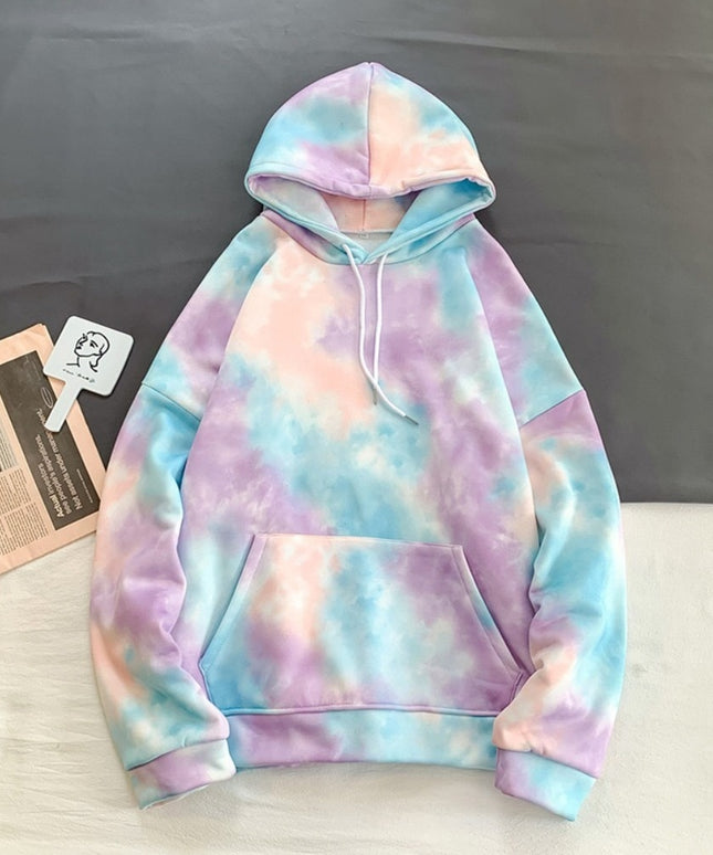 Męska bluza z kapturem tie dye