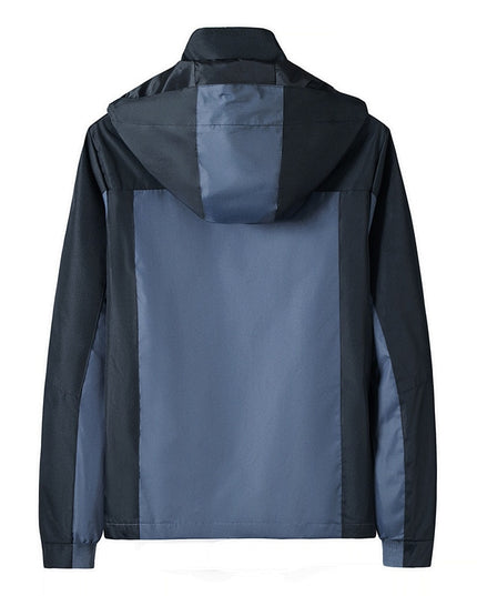 Męska kurtka przejściowa przeciwdeszczowa z kapturem