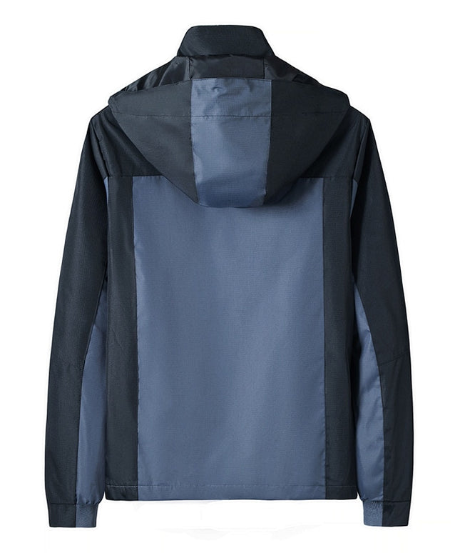 Męska kurtka przejściowa przeciwdeszczowa z kapturem