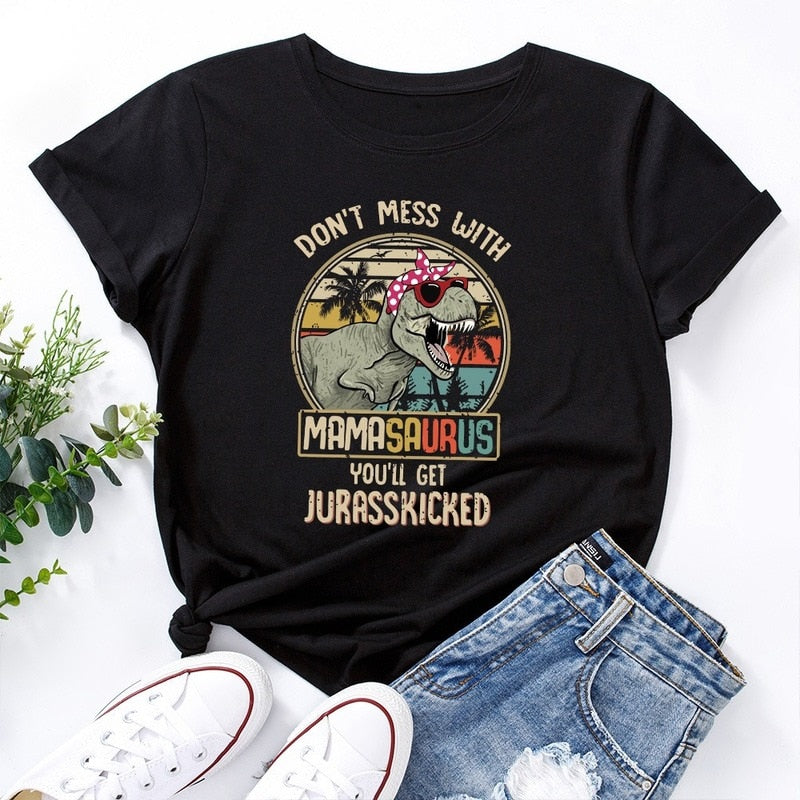 Damski T-shirt klasyczny z nadrukiem dla mamy