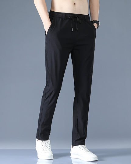 Męskie spodnie o eleganckim kroju z wiązaniem
