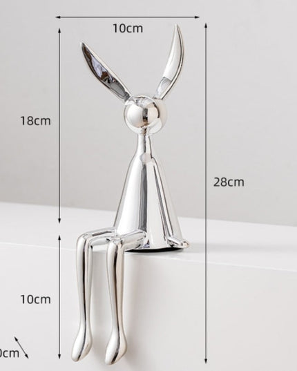 Figurka dekoracyjna kolorowy królik miniaturka