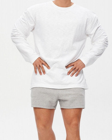 Męska koszulka z długim rękawem z okrągłym dekoltem