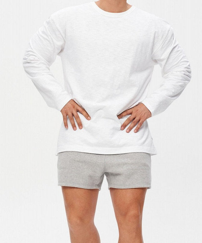 Męska koszulka z długim rękawem z okrągłym dekoltem