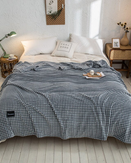 Pled z tłoczeniem w kratkę