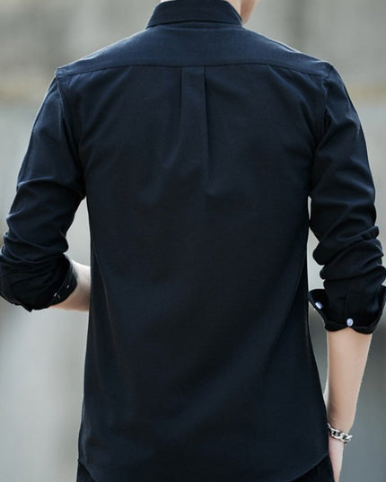 Męska koszula gładka o prostym kroju