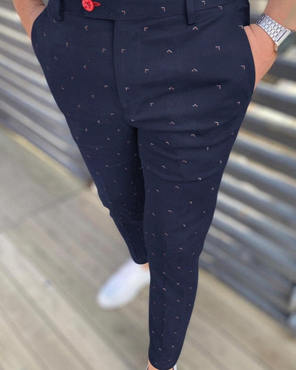 Męskie spodnie chinosy we wzorki