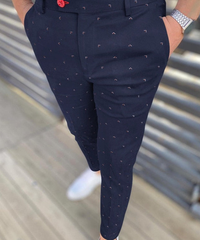 Męskie spodnie chinosy we wzorki