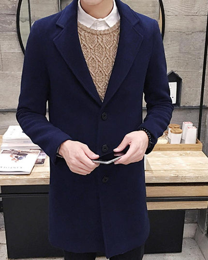 Męski klasyczny płaszcz trzyrzędowy