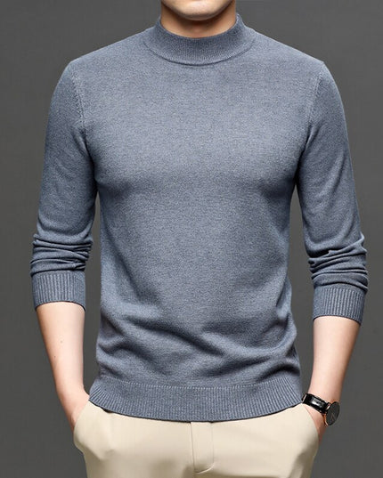 Męski klasyczny sweter z półgolfem