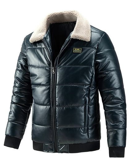 Męska kurtka zimowa z polarowym kołnierzem