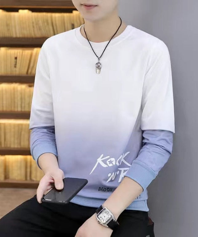 Męska bluza ombre bez kaptura