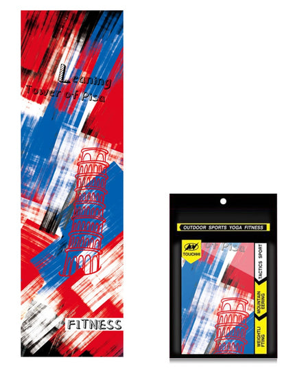 Ręcznik sportowy na siłownie z kolorowym nadrukiem