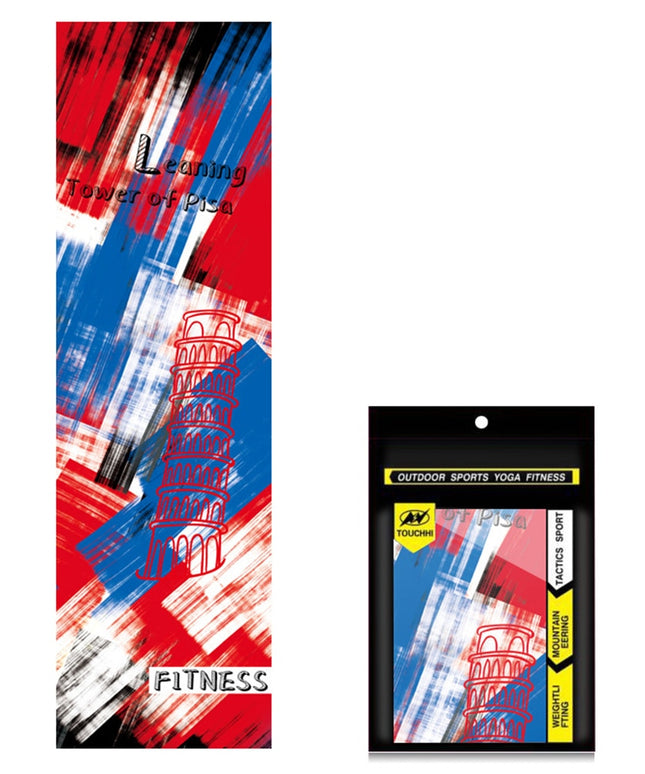 Ręcznik sportowy na siłownie z kolorowym nadrukiem
