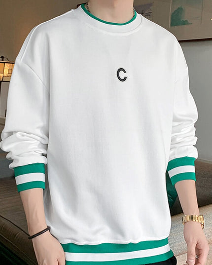 Męska bluza ze ściągaczami w paski