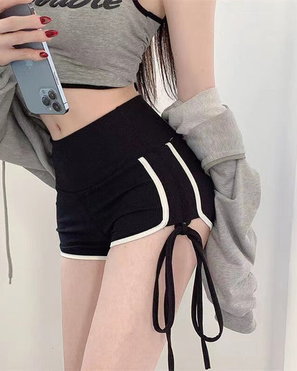 Damskie szorty z wiązaniem po bokach