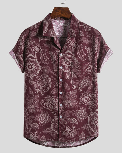 Męska koszula letnia we wzory