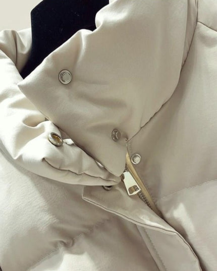 Damska kurtka zimowa z wstążkami