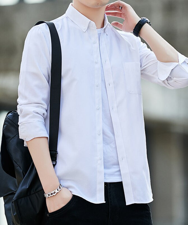 Męska koszula gładka o prostym kroju