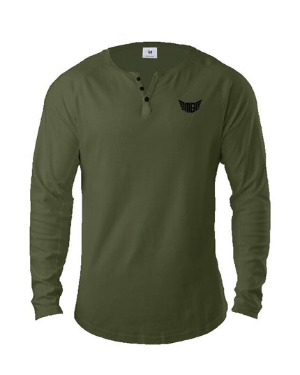 Męska koszulka z długim rękawem klasyczna z guzikami