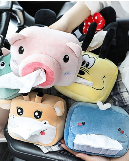 Pudełko na chusteczki pluszowe z motywem zwierzęcia