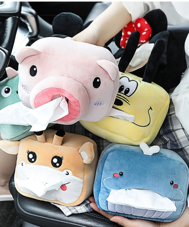 Pudełko na chusteczki pluszowe z motywem zwierzęcia